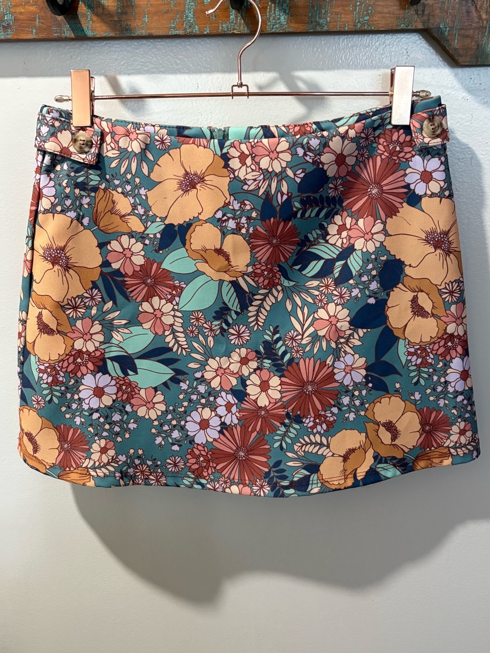 Altar’d State Floral Skort Size Large Retro Boho